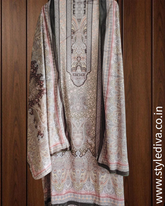 Winter Wear - Velvet Digital Printed Unstitched Suit